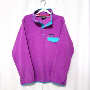 PATAGONIA Lightweight Synchilla Snap-T Fleece Pullover - Mock Purple XL